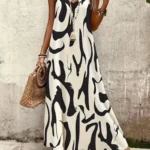 ΓΥΝΑΙΚΕΙΟ ΦΟΡΕΜΑ ΑΣΠΡΟ ΜΑΥΡΟ Α ΓΡΑΜΗ ΜΠΟΕΜ