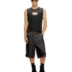 DIESEL T-BRICO TOP BLACK GREY