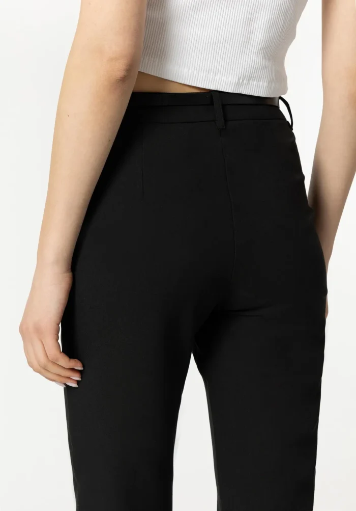 TIFFOSI WOMAN CHINO TROUSER BLACK WITH BELT - Image 2