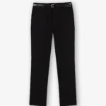 TIFFOSI WOMAN CHINO TROUSER BLACK WITH BELT