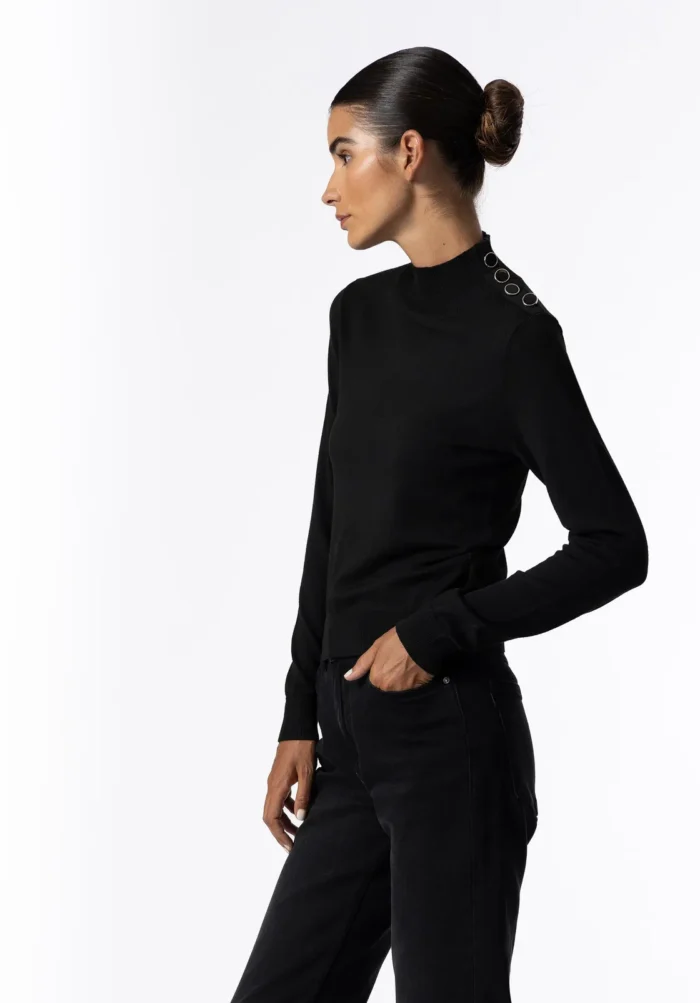 TIFFOSI WOMANS PULOVER BLACK BAUHAUS - Image 2