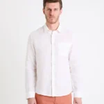 CELIO MENS SHIRT LINEN DAFLIX_WHITE
