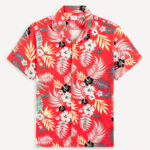 CELIO MENS SHIRT FLORAL RED