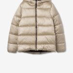 TIFFOSI WOMENS HODDED PUFFER JACKET BEIGE