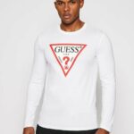 GUESS ΑΝΔΡΙΚΟ ΜΑΚΡΥΜΑΝΙΚΟ ΛΕΥΚΟ ΜΕ ΛΟΓΟΤΥΠΟ