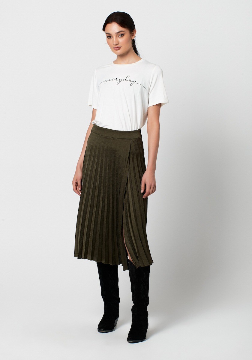 RUT&CIRCLE WOMANS SKIRT BIANCA GREEN - Image 1