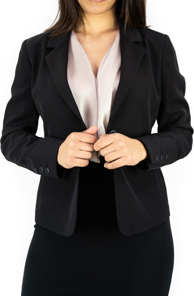 YES-ZEE WOMANS BLAZER BLACK - Image 1