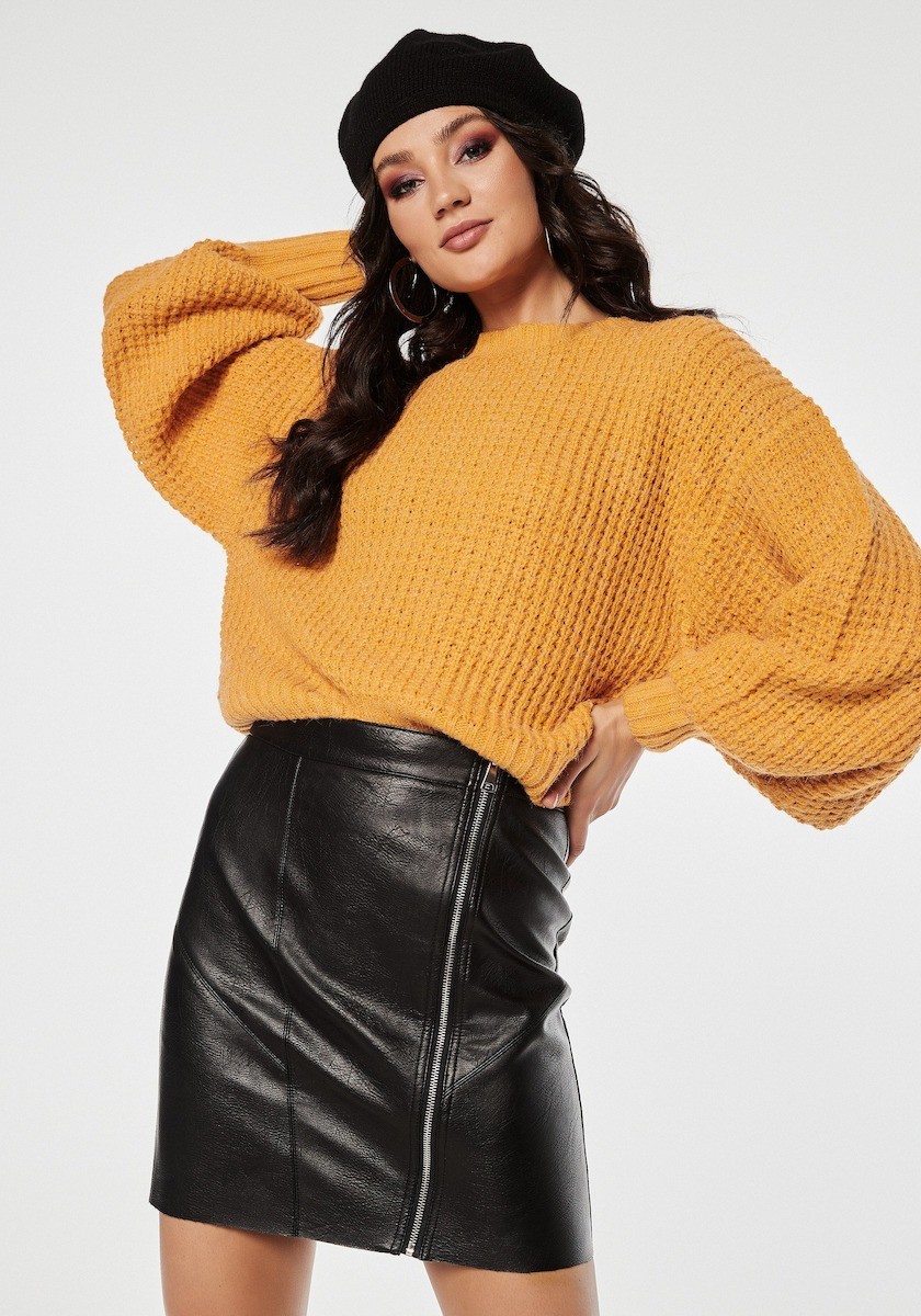 RUT&CIRCLE SIRI BALLOON KNIT YELLOW - Image 1