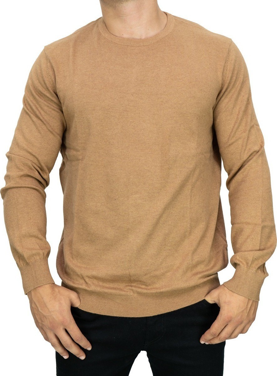 CELIO MENS PULOVER (PEACH CAMEL MEL) - Image 1