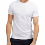 GUESS MENS T-SHIRT SMALL LOGO WHITE