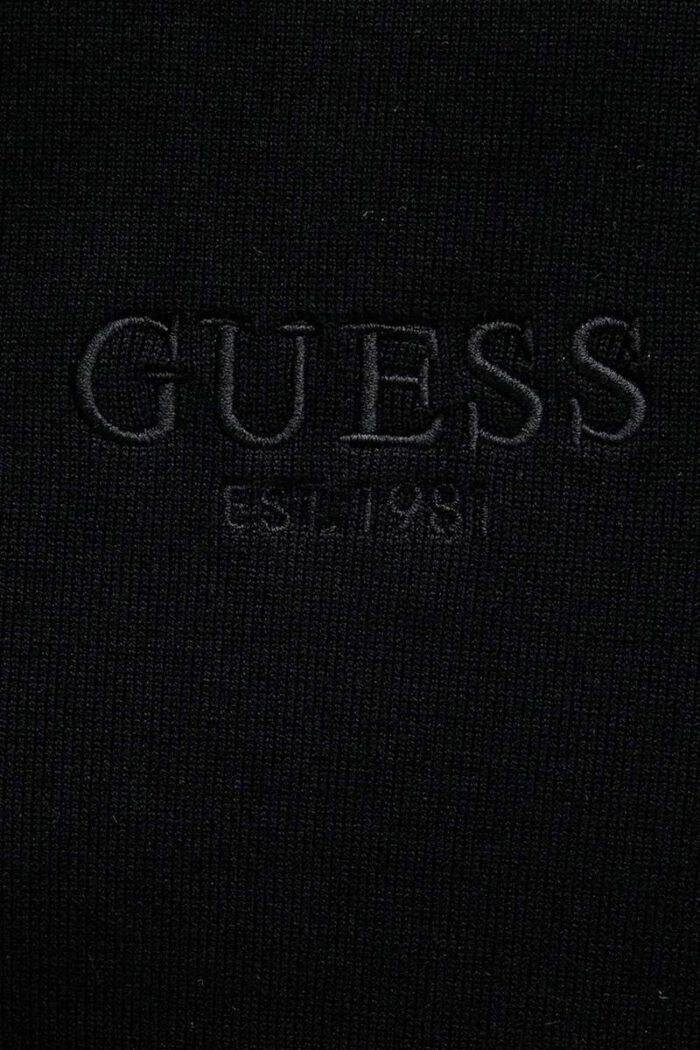 GUESS MENS PULOVER BLACK SMALLOGO - Image 5