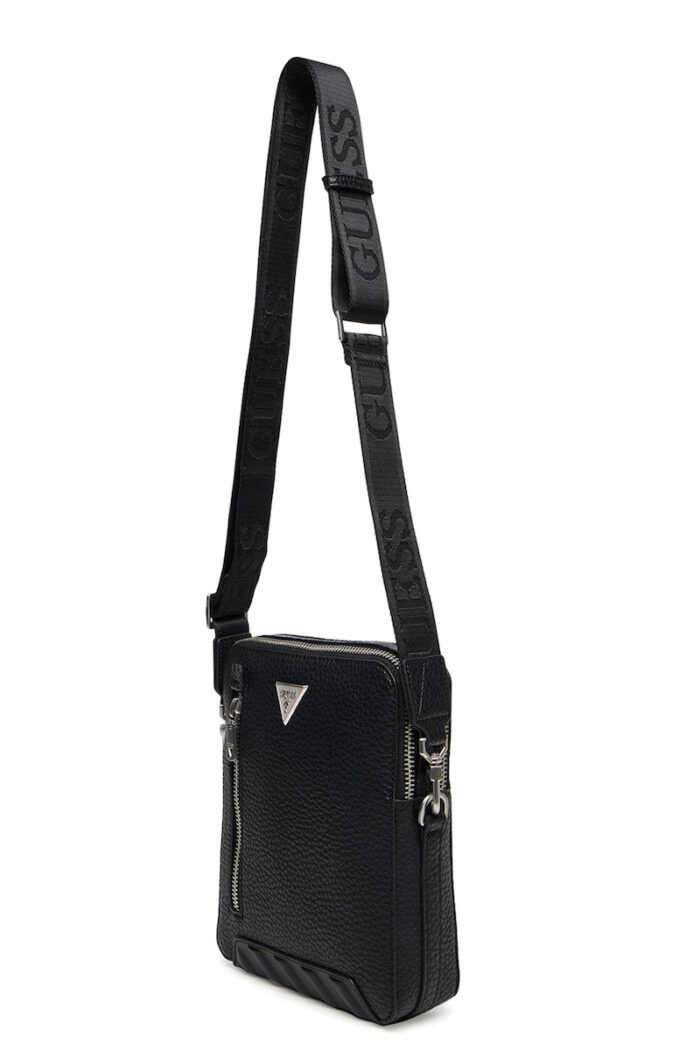 GUESS UNISEX TORINO MINI CROSSBODY BLACK - Image 3