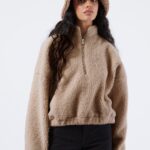 DRDENIM WOMANS SANNE TEDDY SWEATER NOUGAT