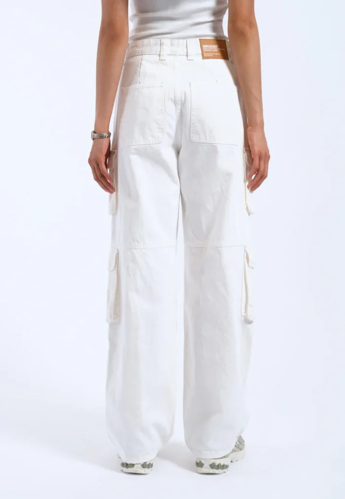 DRDENIM DONNA MULTI CARGO WHITE - Image 3