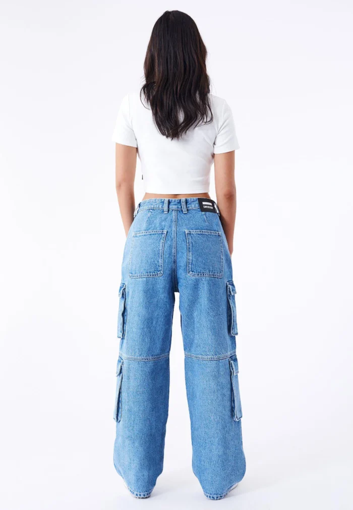 DR DENIM WOMENS DONNA MULTI CARGO STREAM MID RETRO - Image 3