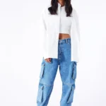 DR DENIM WOMENS DONNA MULTI CARGO STREAM MID RETRO