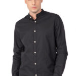 REBASE MENS SHIRT LINEN BLACK