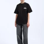 DRDENIM TROOPER TEE BLACK FLOWER TIMES