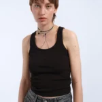 DRDENIM NYLA TOP BLACK