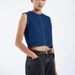 DRDENIM ERIN TOP WOMAN JEAN HAZE DARK RETRO