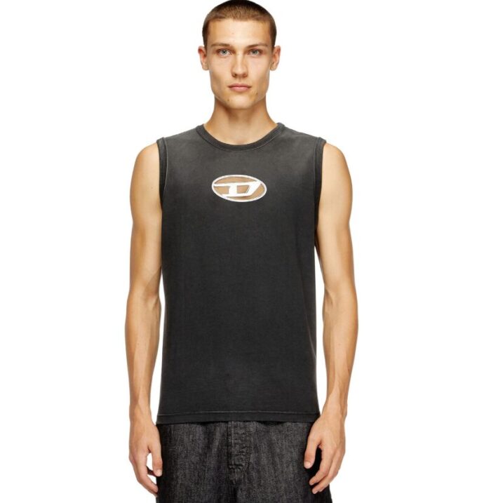 DIESEL T-BRICO TOP BLACK GREY - Image 2