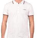 DIESEL MENS T-RANDY-BROKEN POLO SHIRT WHITE