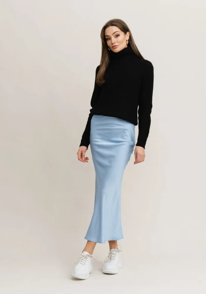 RUT&CIRCLE WOMANS TINELLE ROLLNECK KNIT BLACK - Image 3