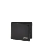 GUESS NEW BOSTON GENUINE LEATHER PURSE BLACK