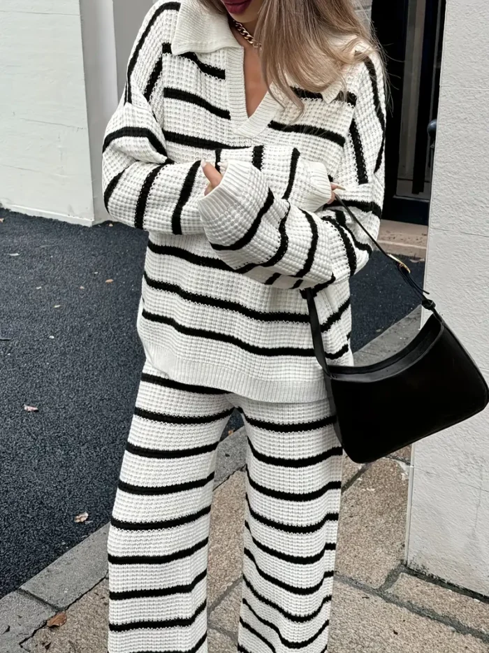 ΓΥΝΑΙΚΕΙΟ ΣΕΤ ΡΗΓΕ ΠΛΕΚΤΟ ΑΣΠΡΟ ΜΑΥΡΟ - Image 3