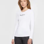 PEPE JEANS ΓΥΝΑΙΚΕΙΟ ΜΑΚΡΥΜΑΝΙΚΟ NEW VIRGINIA LS (PL502755-800) WHITE