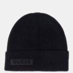 GUESS UNISEX BEANIE BLACK LOGO
