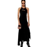 DIESEL WOMANS DRESS D-SALILAR-OD BLACK