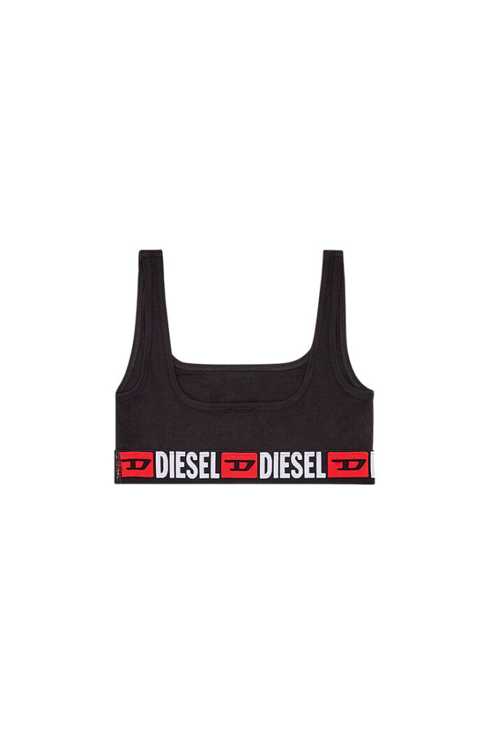 DIESEL Ufsb-Oriba  Ribbed bralette with logo band - Image 3