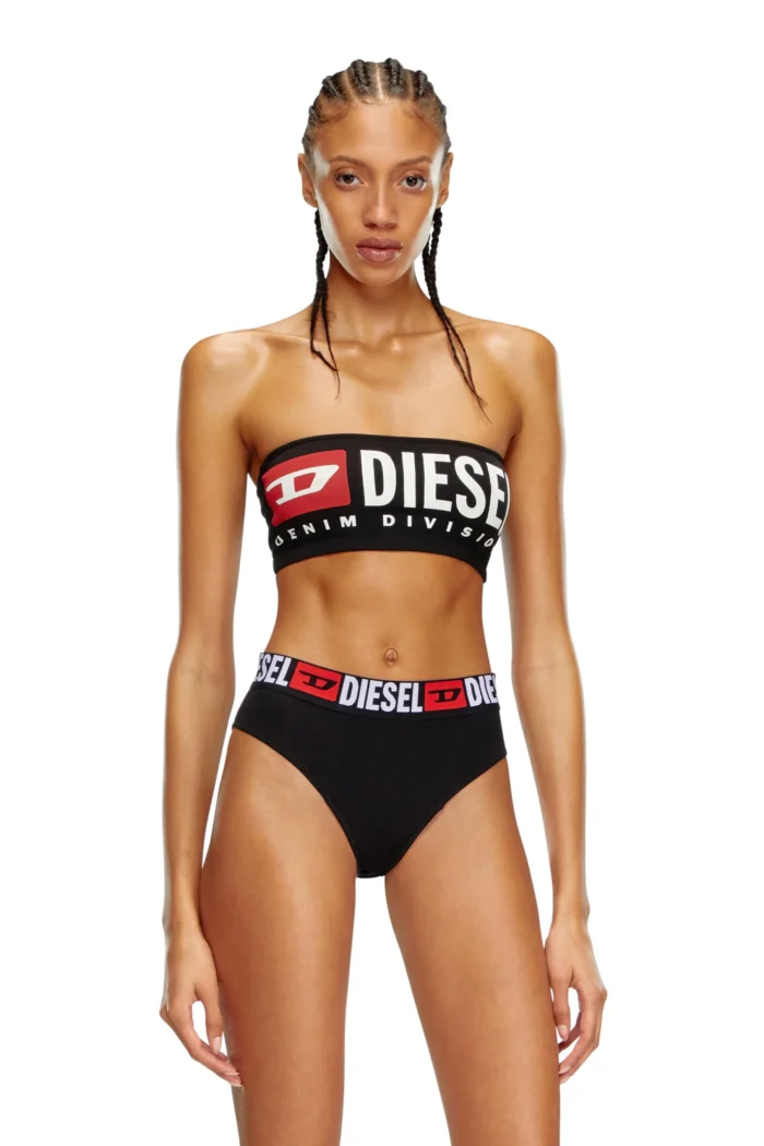 DIESEL WOMENS MELANIE STRAPLESS BRA WITH MAXI LOGO BLACK - Image 3