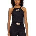 DIESEL Twill top with metal Oval D plaque