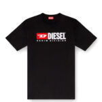 DIESEL MENS T-SHIRT WITH PATCH LOGO T-BOXT-DIV BLACK