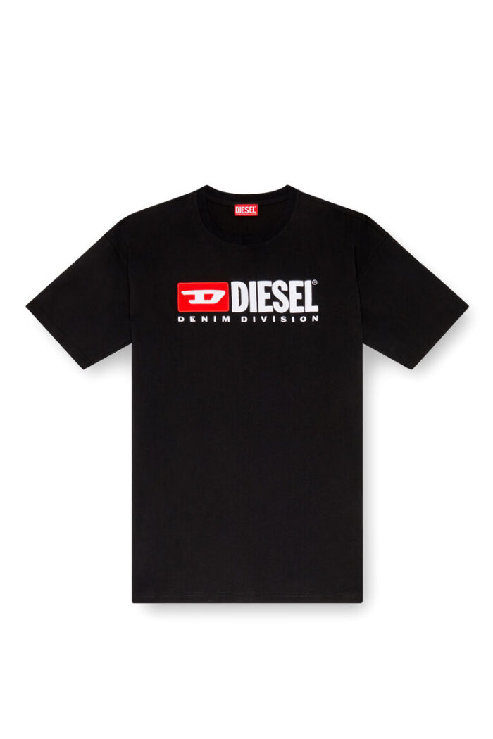DIESEL MENS T-SHIRT WITH PATCH LOGO T-BOXT-DIV BLACK - Image 2