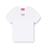 DIESEL WOMENS T-UNCUTIE-LONG T-SHIRT WHITE