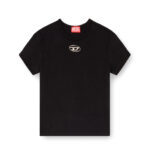 DIESEL WOMENS T-UNCUTIE-LONG T-SHIRT BLACK