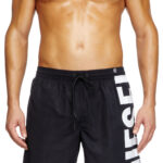 DIESEL Mid-length swim shorts with maxi logo rio-41-d-core