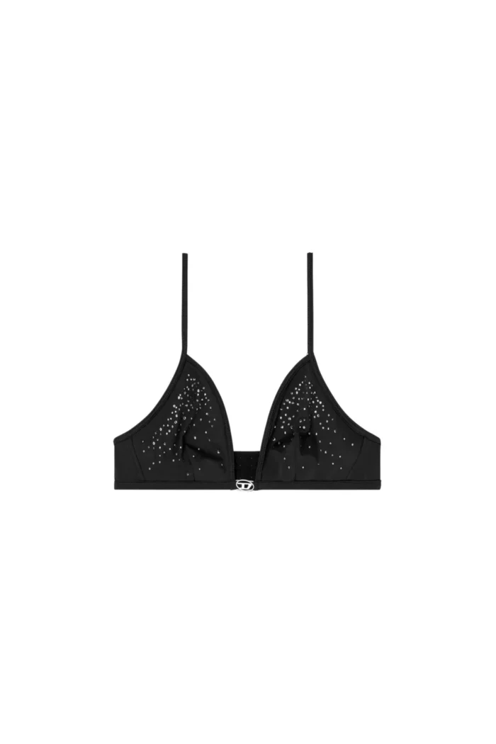 DIESEL Microfibre triangle bra with crystals - Image 4
