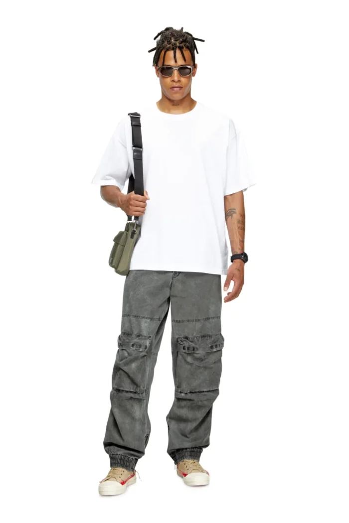 DIESEL Men's T-shirt with Oval D logo | White - Image 3