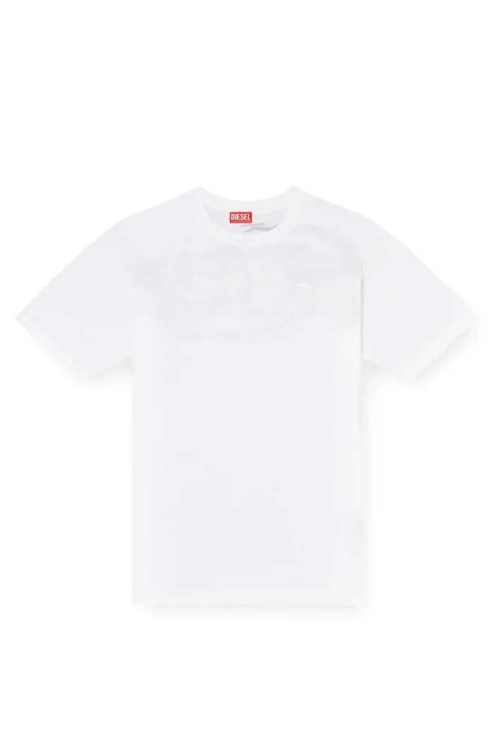 DIESEL Men's T-shirt with Oval D logo | White - Image 4