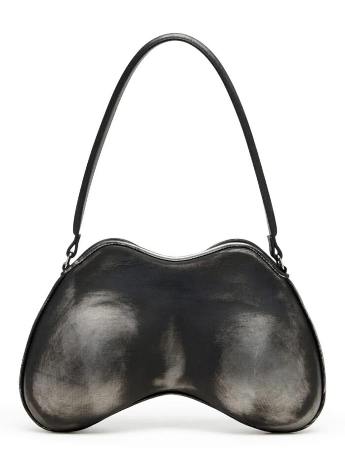 DIESEL DOUBLE D SHOULDER BAG GREY - Image 2