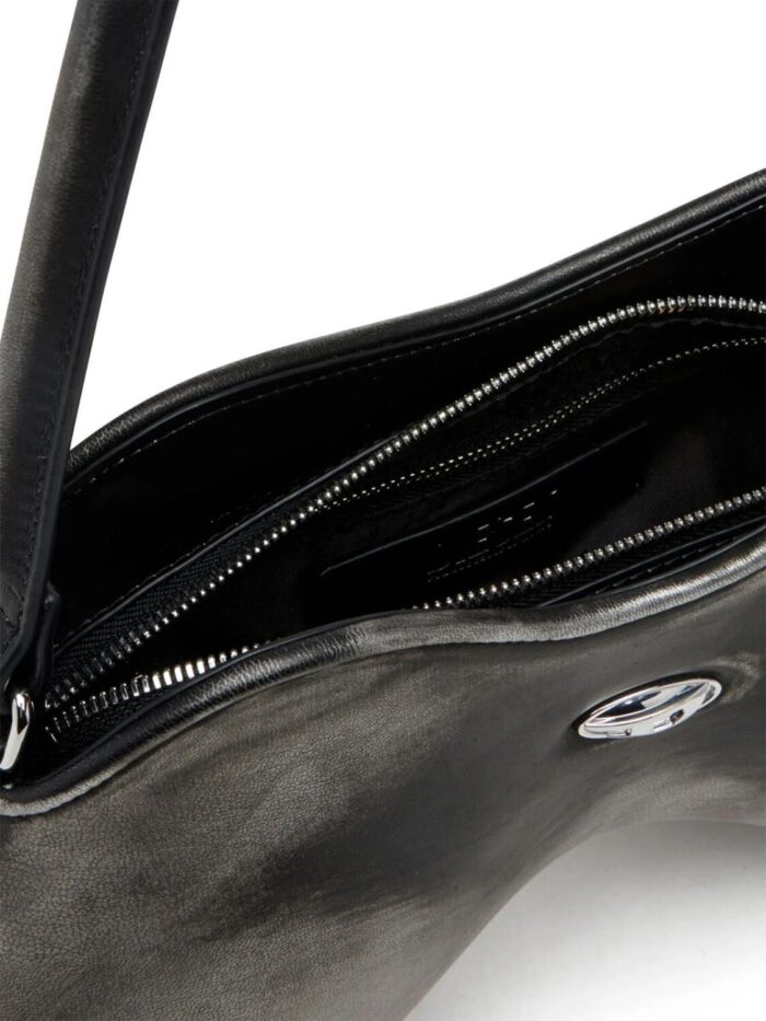 DIESEL DOUBLE D SHOULDER BAG GREY - Image 3