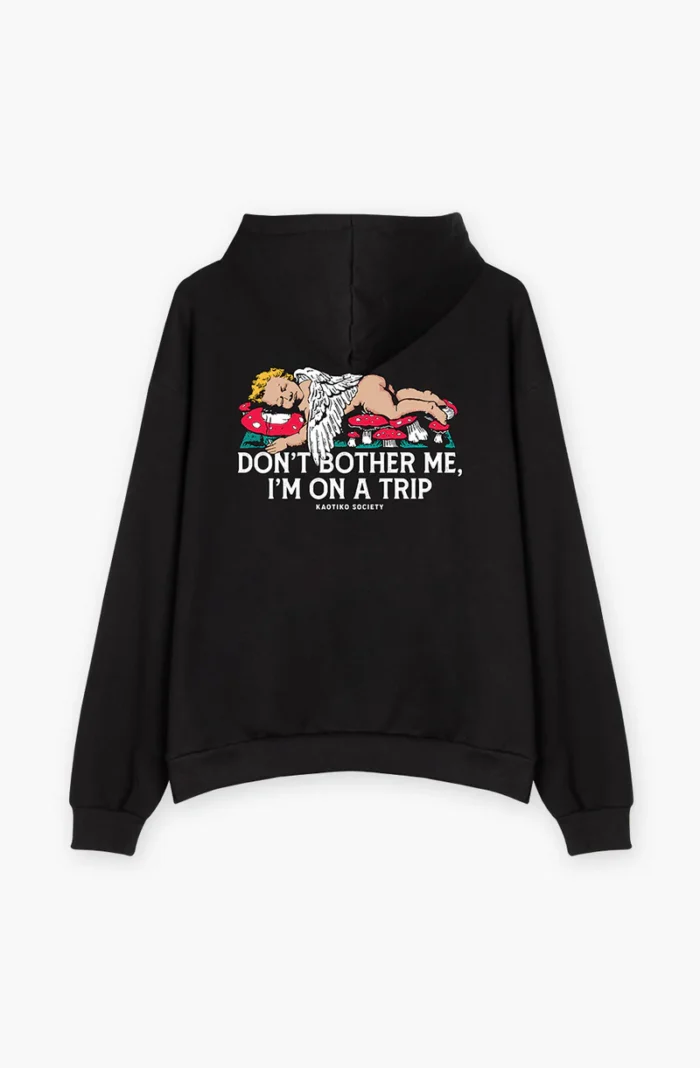 KAOTIKO BLACK HOODIE SUD CAP WASHED BUSY CUPID - Image 2