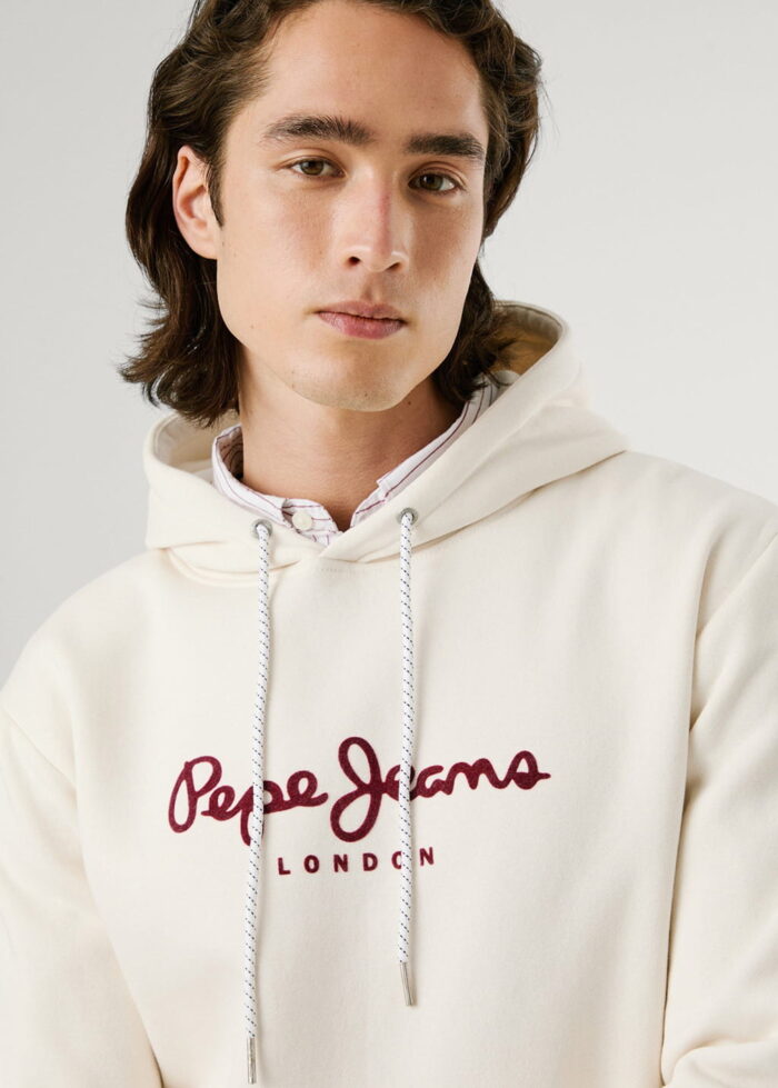 PEPE JEANS MENS HODDIE CREAM - Image 3