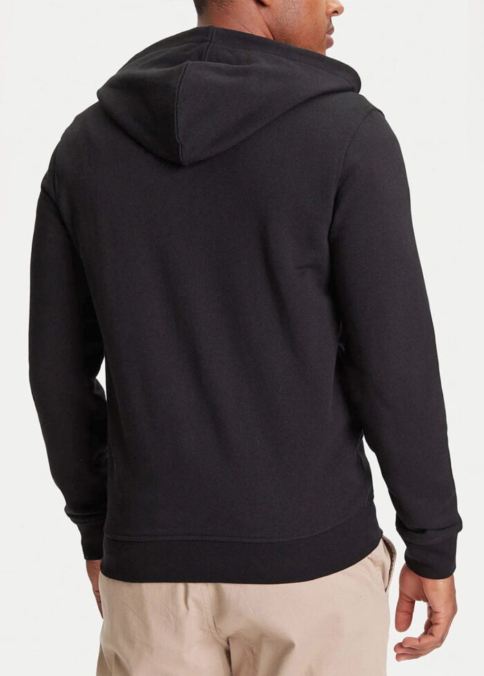 GUESS MENS SWEATSHIRT JACKET BLACK WITH SMALLOGO - Image 2