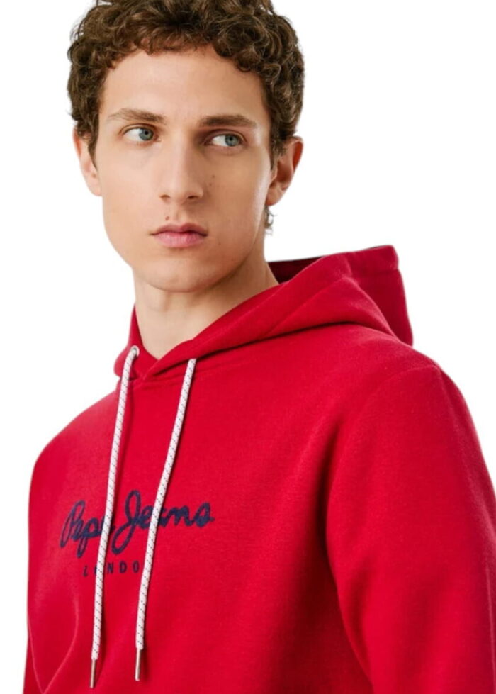 PEPE JEANS MENS HODDIE RED - Image 4