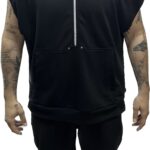 FREEDMAN MEN SLEEVELESS HOODIE BLACK